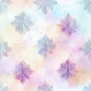 gradient snowflakes pattern simetric, white background in watercolor clipart style