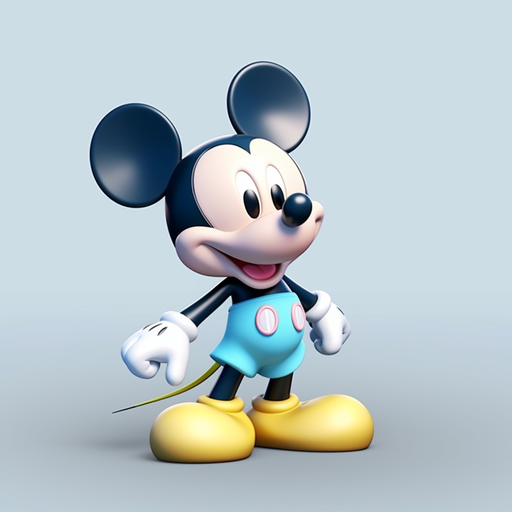 Disney Mickey Mouse, Colorfull, 3d Clipart, light blue background, high  detailed - Clip Art Library