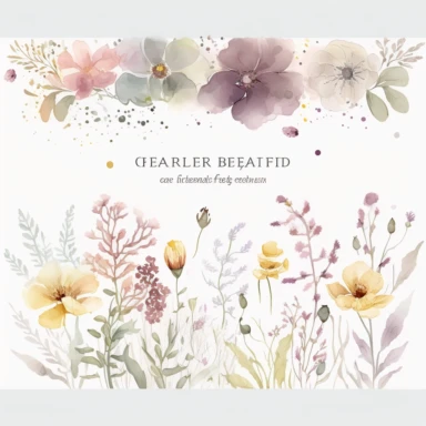 enchanted flowers elements clipart, flowers to be light yellow and dusty maroon WATERCOLOR HAND PAINTED clipart, WATERCOLOR AIRY PASTEL COLORS, VISIBLE WATERCOLOR BRUSH TOUCHES, WATERCOLOR SPLASHESD, DREAMY AND ELEGANT, CLASSIC DREAMY FLOWERS, white background,8k