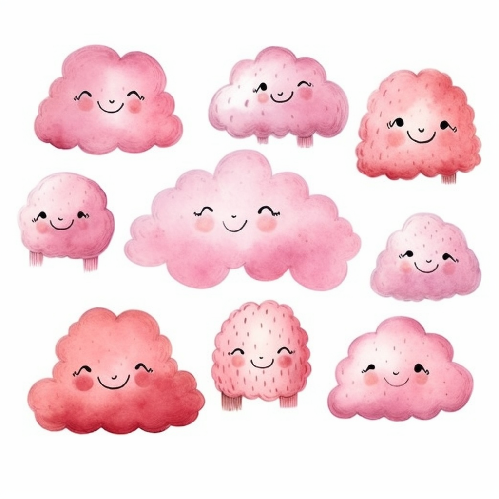 flat clouds cliparts