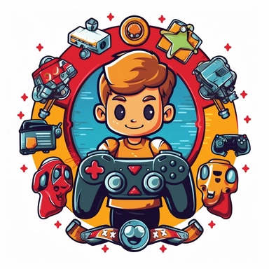 cartoon clipart Gamer achievements