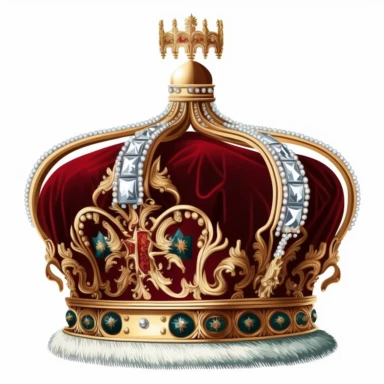 Vector illustration royal Imperial State Crown side view flat vector illustration clipart svg white background