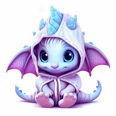 a shy baby dragon in hoody Clipart, covered in hearts, Nursery summer Clipart, Easter Clipart, Crafting Digital Paper, purple and blue backlight Mother’s Day, white background