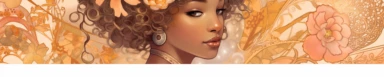 banner for an etsy shop that sells beautiful clipart and coloring pages and is very juvenile elegant aesthetic and fresh, style of alphonse mucha black girl inclusive, style of mariola budek, artistic