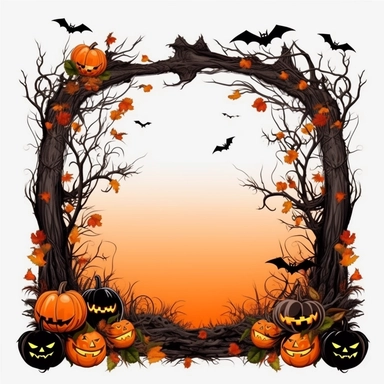 spooky halloween border clipart