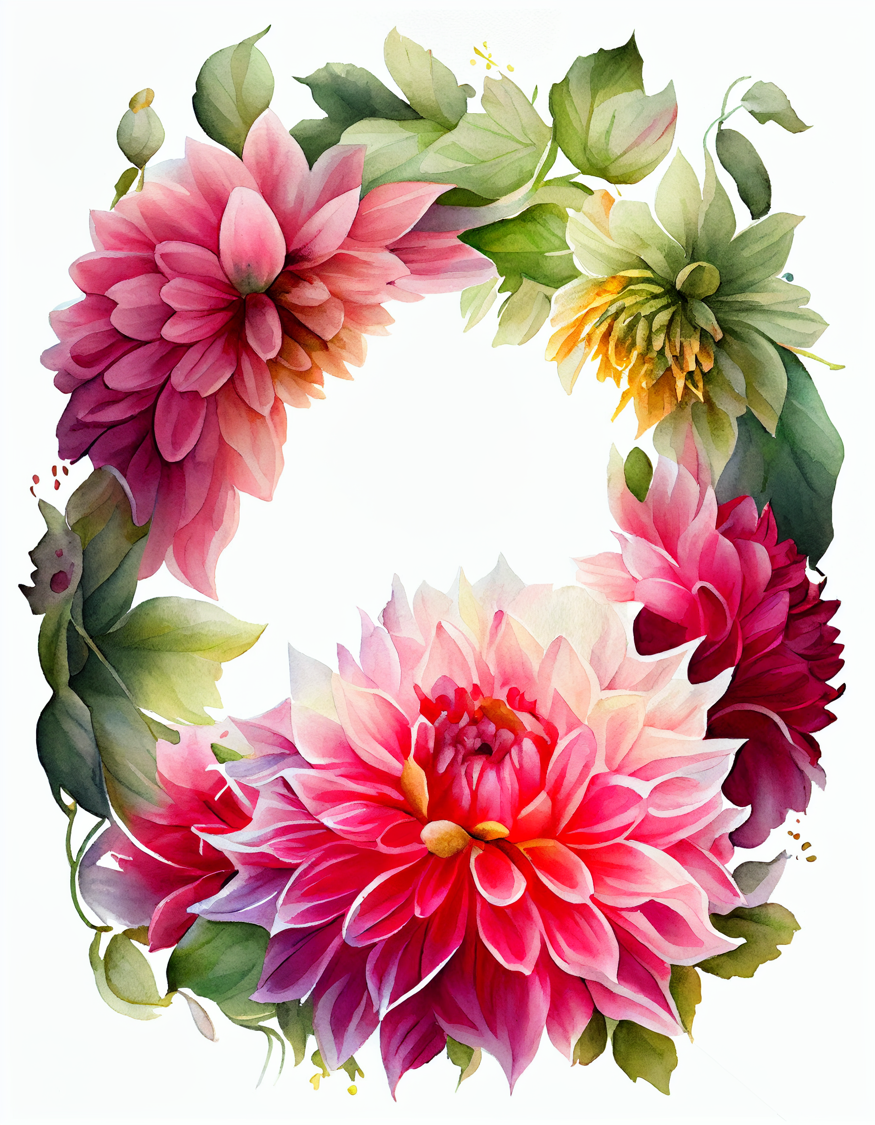cliparts pink dahlia
