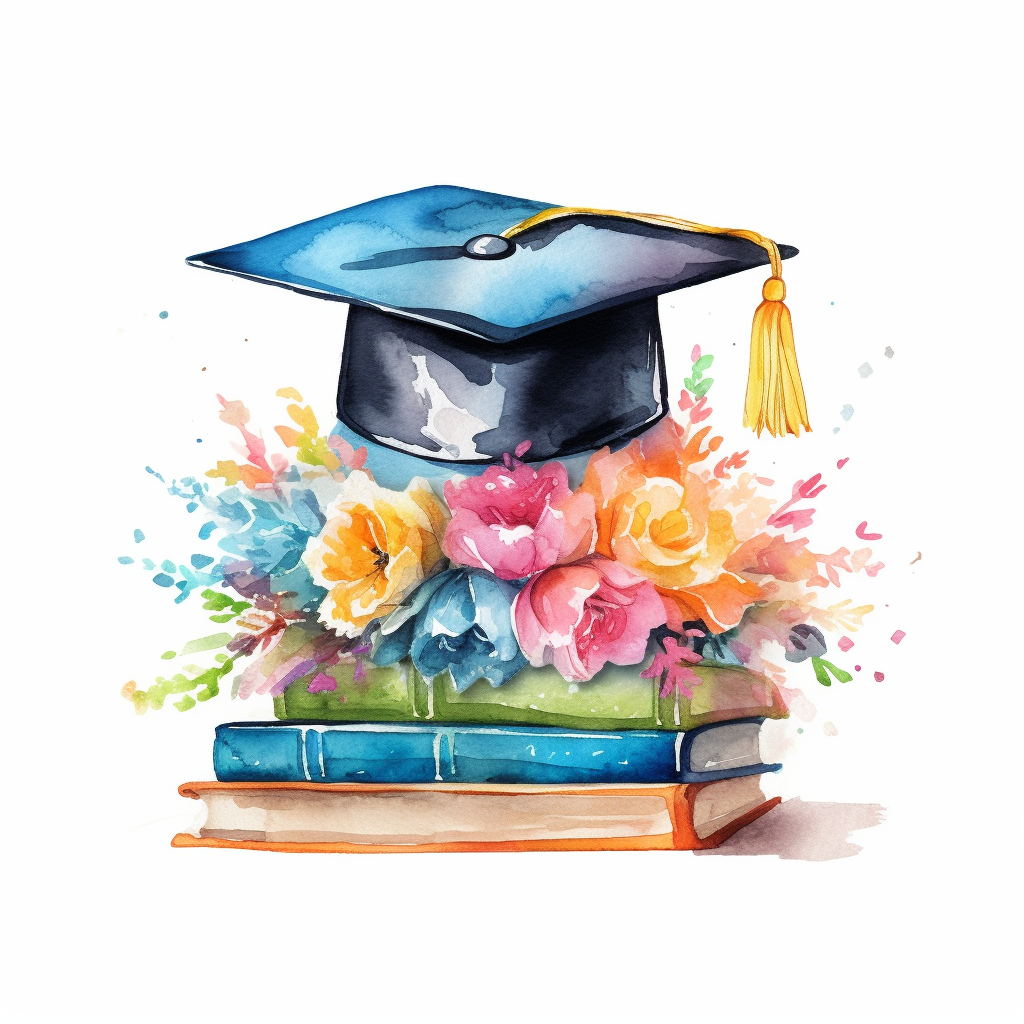 graduation flower cliparts