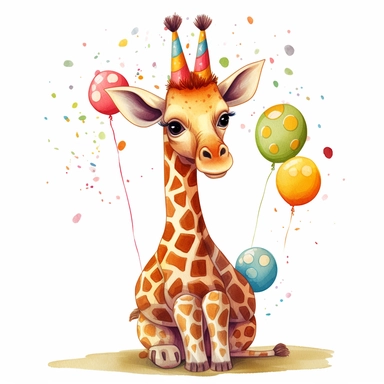 clipart giraffe birthday