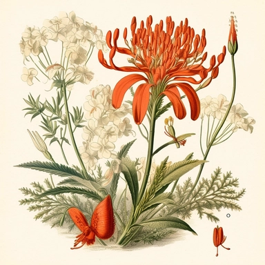 Clipart, vintage, watercolor, illustrations from book Flora Brasiliensis, by Carl Fiedrich von Martius illustration, sec XIX, hand drawn, texture