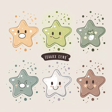 Six cute greater-than icons vector clipart in the style of lively brushstrokes, star art group (Xing Xing), label and marker style, minimalism, muted colors, white bakcground