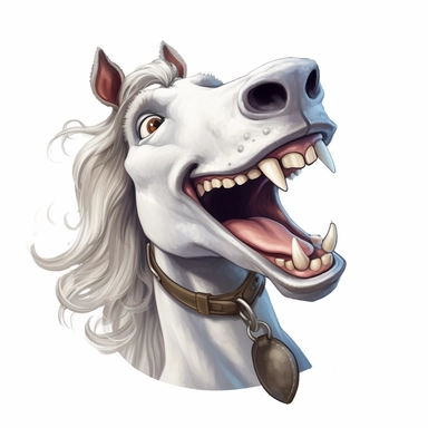 Funny Horse Clipart, white blackground