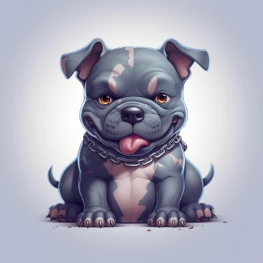 AMERICAN BULLY CLIPART, CARTOON, VECTOR, STRONG DOG, MUSCLE, AMERICAN BULLY MINI, EXOTIC BULLY, ASPHALT, ULTRA RESOLUTION , 4k, high resolution, 3d