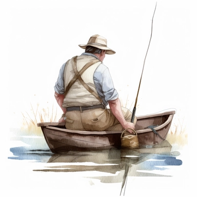 Dad Fishing Watercolor Sublimation Clipart, Clipart, white background, no watermark, no text, no word,