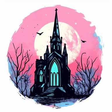 a very simple graphic design vector, outline, lineart, simple, goth, emo, alt, bold, logo, clip art, simple, negative space, lineart, flat, plain, single line, ink, sharpie, glow, stamp, graphic design watercolor, holographic opalescent iridescent graphic design, alternative, grunge, church graveyard