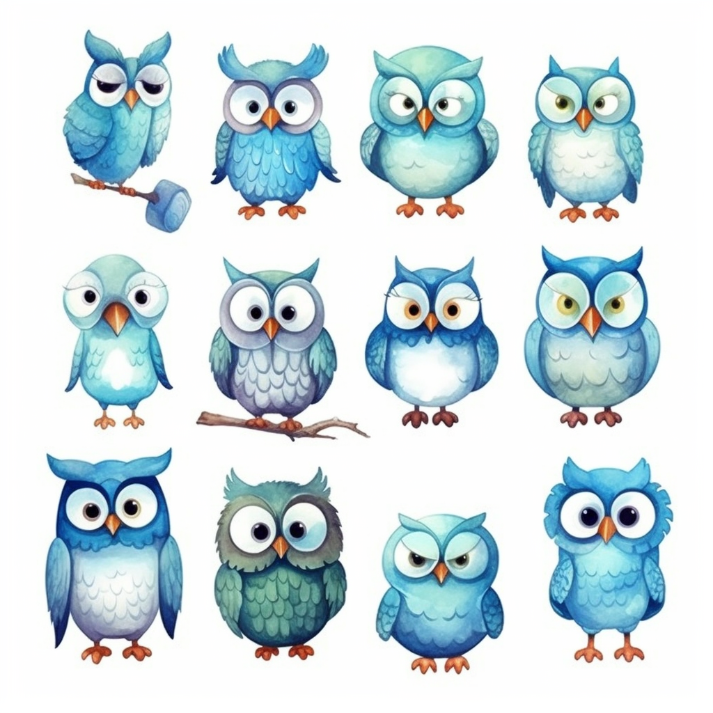 happy owl cliparts