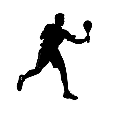 vector graphic of pickleball, sport, silhouette, black graphic, clipart, black and white, svg, white background