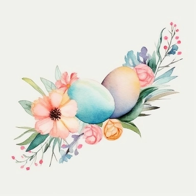 Watercolor easter border frame Clipart, easter, Minimalist Flowers Watercolor, Separated design, 8k