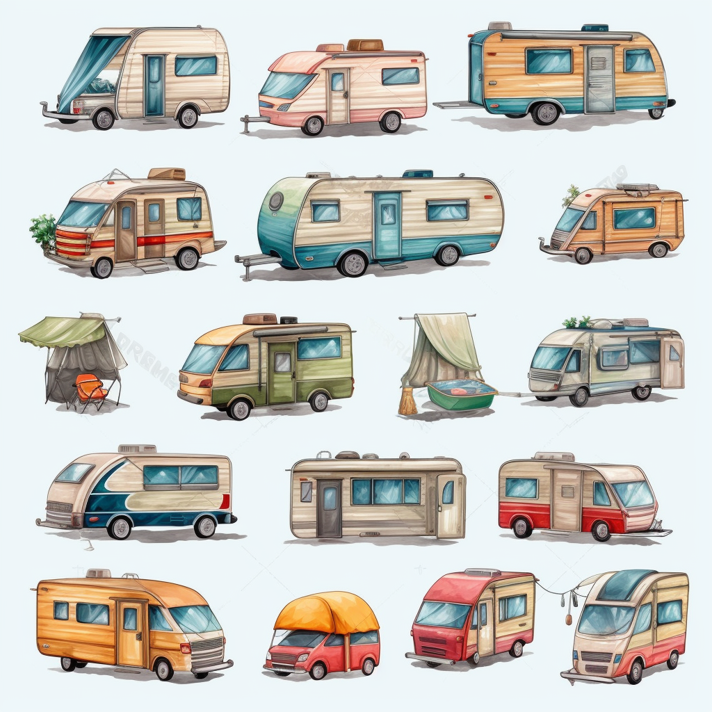 black camping cliparts