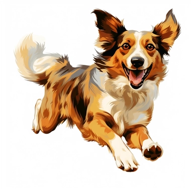dog running clipart
