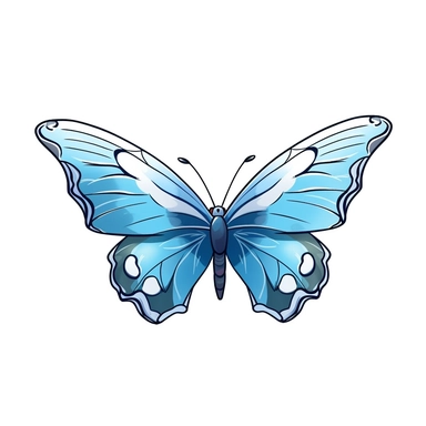 clipart with white background, cute butterfly flying, clearly defined separate image, high quality--ar3:4-no mockups, watermarks, numbers, writing, letters--q2--v5.1--s1000