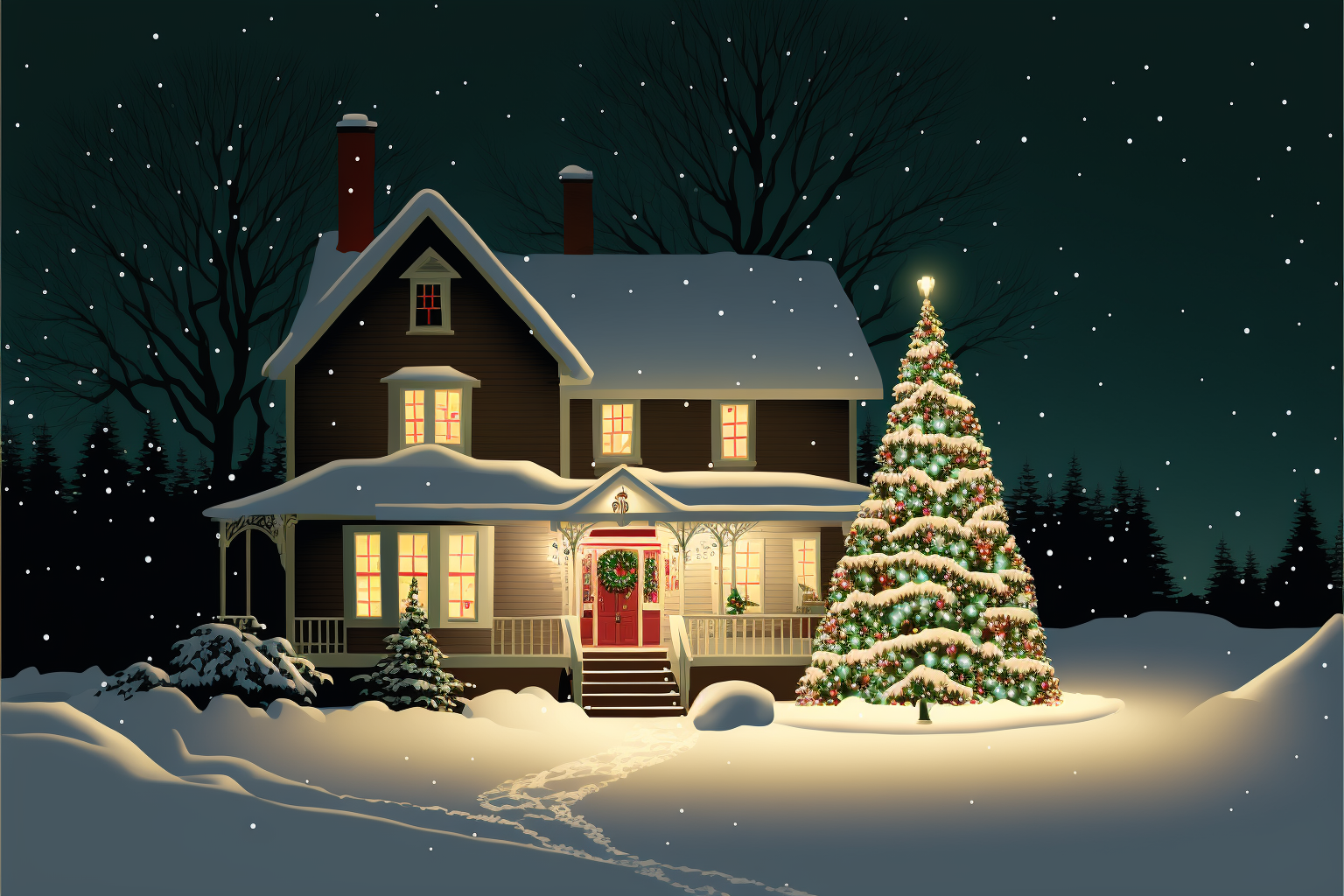 christmas garland clip art
