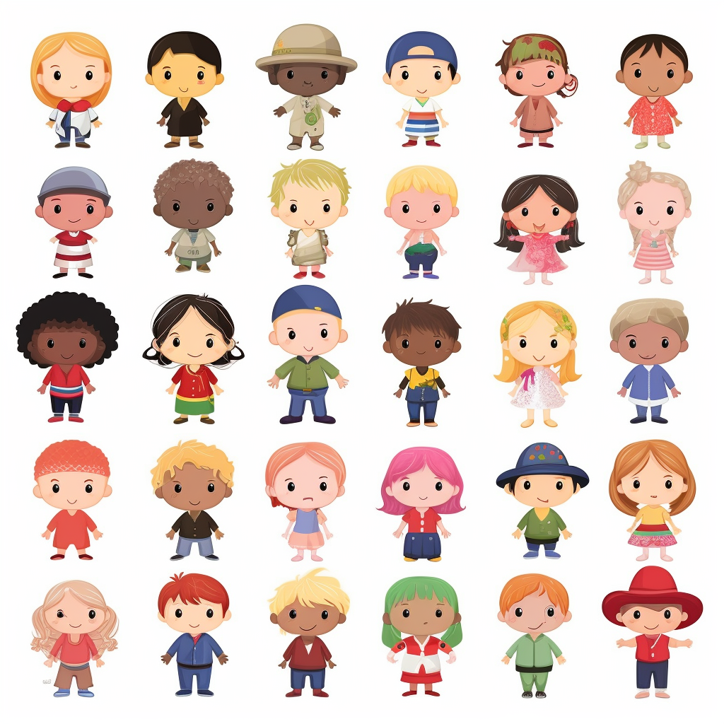 boy and girl clipart
