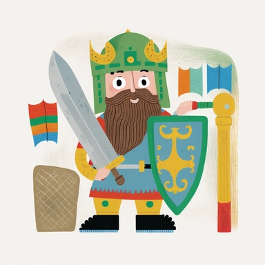 history icon clipart, cute illustration, artwork by Eric Carle, storybook style, gouache texture, white background, no outline