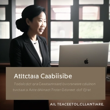 Title: A Trailblazer's Journey: An Asian Female Lawyer Prompt: Create a visually compelling AI video that portrays the inspiring journey of an Asian female lawyer, highlighting her achievements, resilience, and the impact she has made in the legal profession. Guidelines: Begin the video with an attention-grabbing visual sequence that represents the legal profession, such as a courthouse or a legal conference. Introduce the protagonist, an Asian female lawyer, through a series of captivating shot