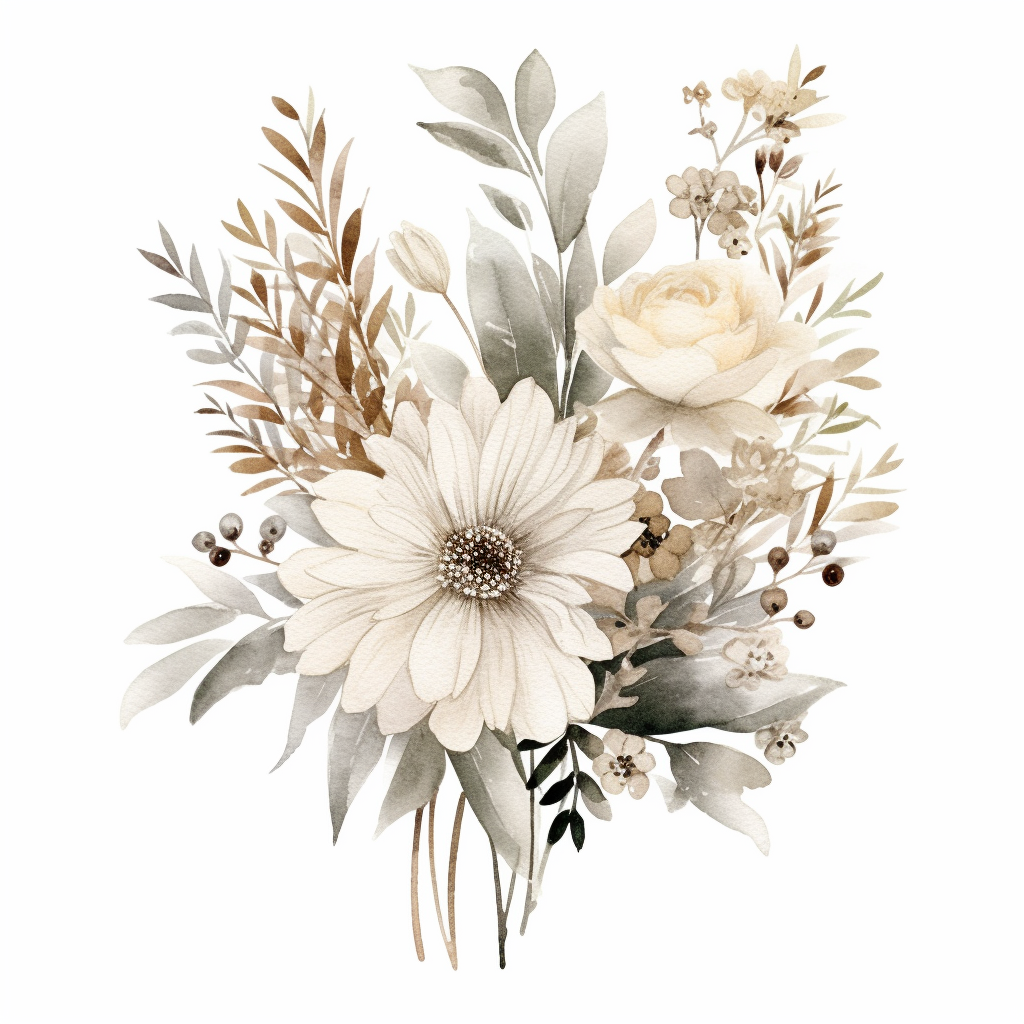 gray flower cliparts