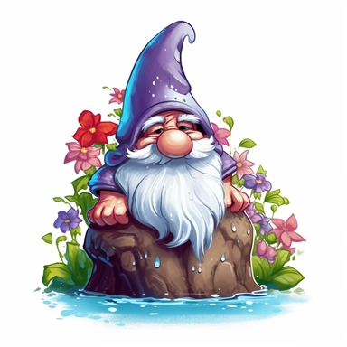blob:https://discord.com/9e86f402-ac49-4fa8-97b9-b640345ddad6, gnome in hawaii clipart, white background