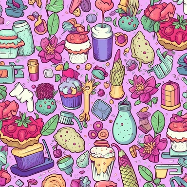 aesthetic, clipart, girly pattern