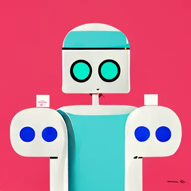 a virtual world full of heartfelt robots that encourage each other, play games with each other, create beautiful clipart together in a pop art style