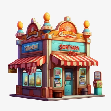 Monster Arcade Recreational Store, transparent clipart graphic
