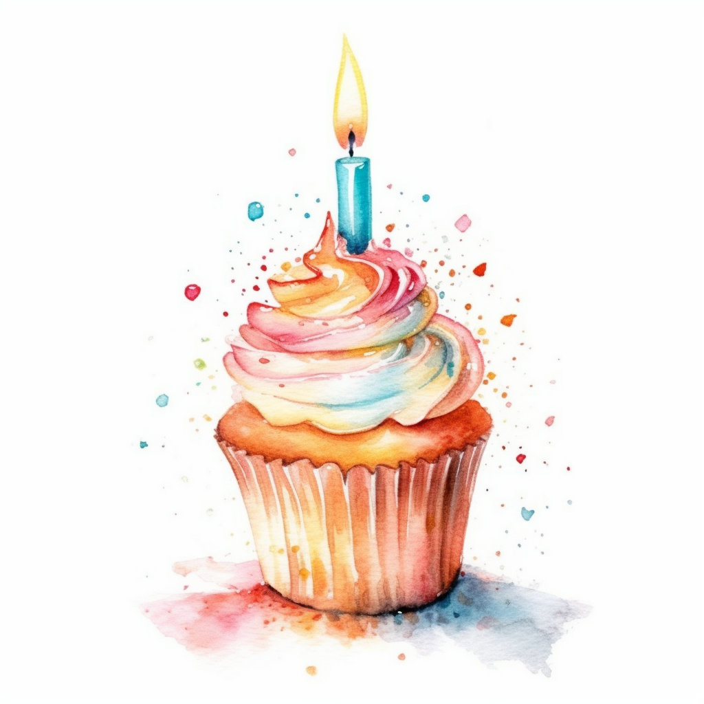 cupcake candle cliparts