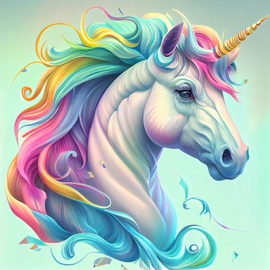 energizing colorful unicorn clipart art and craft design clip art, simple, cute, happy, art, crafty, pattern, psychedelic , groovy , hi-res contrast