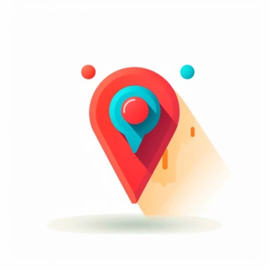 clipart pin location, white background