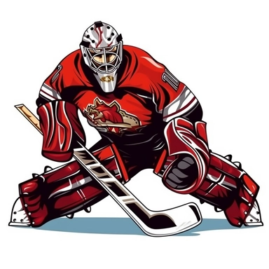 clipart of hockey goalie