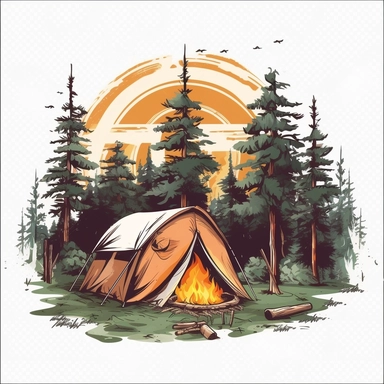 clip art, camping, white background, clipart