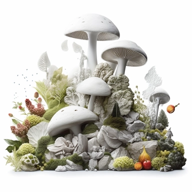 White background. Clipart. food. magical foodscapes made from mouthwatering dishes that are transformed into extraordinary landscapes. mystical, beauty of nature elements, touch of fantasy, visually stunning, enchanting, imagination, culinary, extraordinary. Clipart. White background.