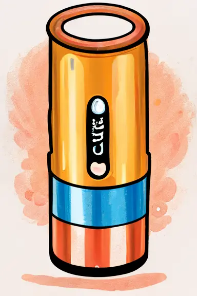 clipart of a AA battery, cute, comic, hand-drawn, friendly colors