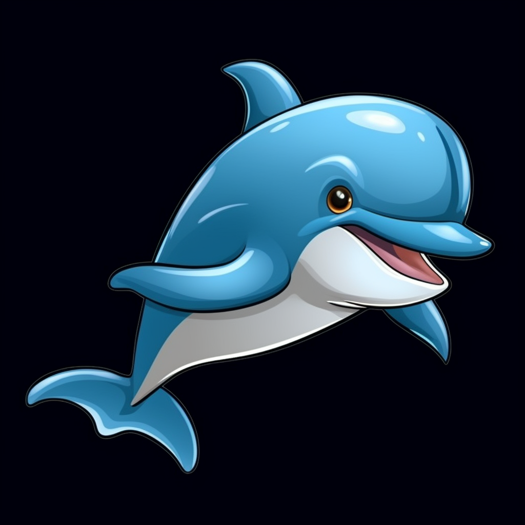 cartoon dolphin clipart