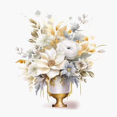 watercolour beautiful realistic white floral wedding flower spray on gold rectangle stand realistic elegant wedding floral display stand with white glitter wedding flowers ,build a family style clip art illustrated clip art graphics , PNG image,transparent background ,ultra highly detailed, 18k, sharp focus, bright photo with vibrant colours, digitally enhanced,photographic, enhanced graphics, png format, straight, sharp focus, bright lighting, intricate detailed png image ,high definition,300dp