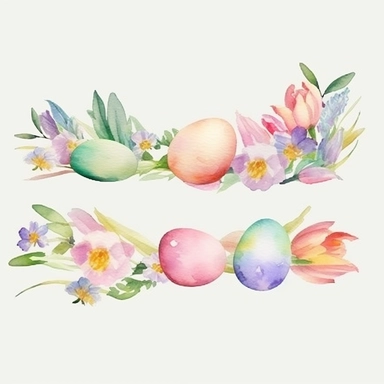 Watercolor easter border frame Clipart, easter, Minimalist Flowers Watercolor, Separated design, 8k