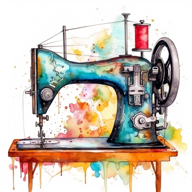 Sewing Machine Seam Guide Watercolor Sublimation Clipart, high regulation
