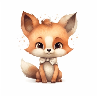 the cutest and tiniest baby fox ever, exploring, Watercolor Clipart, strybk, full Illustration, 4k, sharp focus, watercolor, smooth soft skin, symmetrical, soft lighting, detailed face, concept art, muted colors, watercolor style, strybk, children's style fairy tales, chibi kawaii, . Octane rendering, 3d. Perfect face, detailed face, delicate face, perfect sharp lips, detailed eyes. Craig Davison, Aubrey Beardsley, Conrad Roset, Aikut Aidogdu, Agnes Cecil, watercolor style