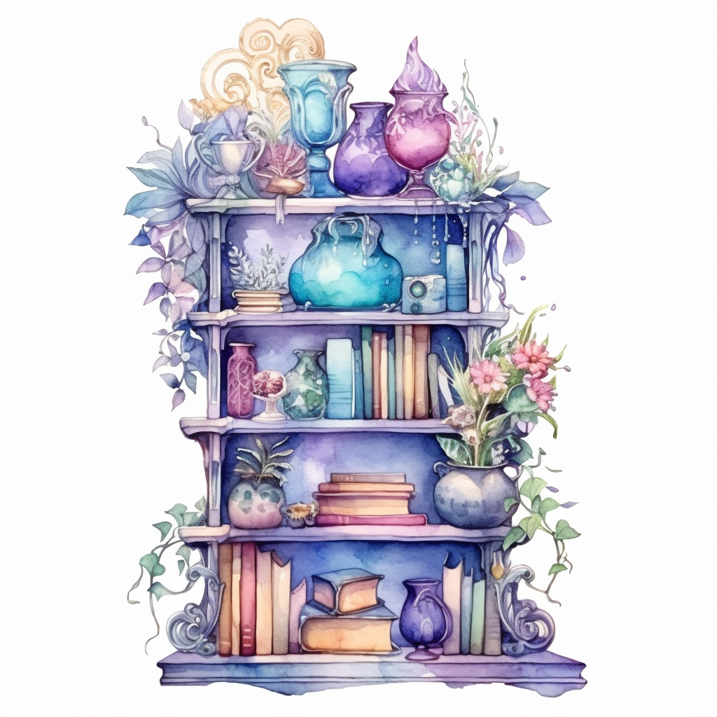 bookshelf cliparts