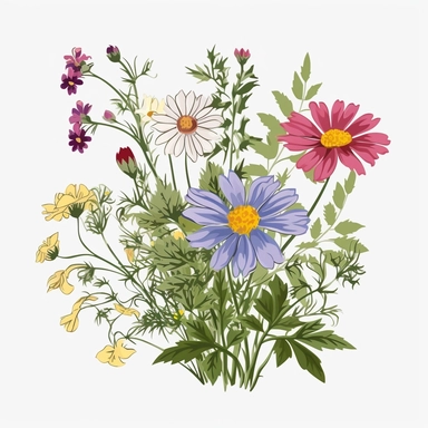 uncommen wild flowers clip art hd