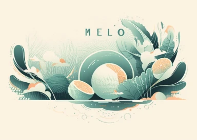 catalogue melon organic vector clipart, in the style of textured, organic landscapes, étienne maurice falconet, light teal and light white, crisp outlines, simplistic vector art, eye-catching detail
