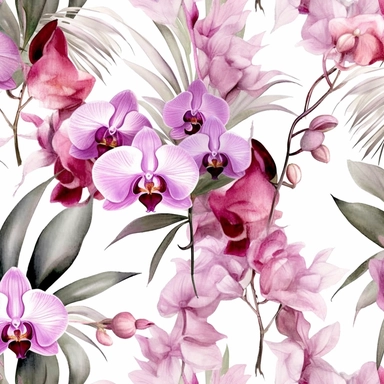 Contemporary collage style floral patterns orchids watercolor elegant flowers wedding invitations high quality and elegant clipart of flowers Gucci art pink andlavender shades background 4
