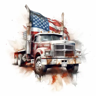 American flag, American, America Eagle, one nation under god, Clipart watercolor, architect, travel, truck, no watermark, text, brush , 300 DPI , typography, shapes do not stick together, no text in the picture
